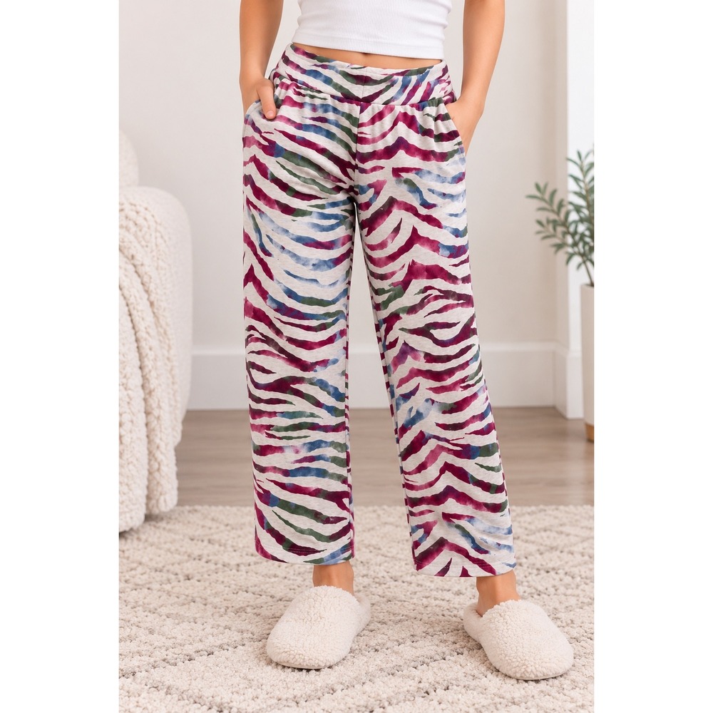 Secret Treasures Multi-Color Animal Print Lounge Pants Women's Size M 8-10 NWOT